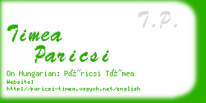 timea paricsi business card